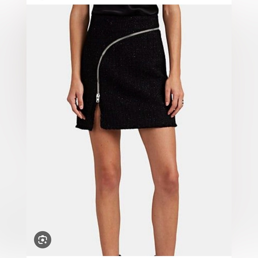 Alexander wang Black Zipper Detail Skirt new without tags